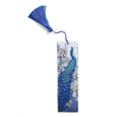 DIY Special Shape Diamond Painting Leather Tassel Peacock Bookmark Crafts Newly