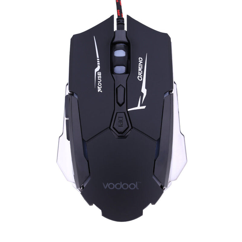VODOOL K1015 Wired USB Gaming Mouse 7 Buttons Black