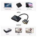 3"" 1 VGA to HDMI Compatible Adapter+3.5mm Audio Jack+VGA Converter Splitter