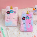 Fashion Children Cartoon Print Plush Coin Purse Fluffy Phone Messenger Bags
