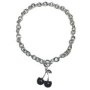 Diablo Punk Stainless Steel Cherry Pendant Clavicle Chain Hip Hop Necklace