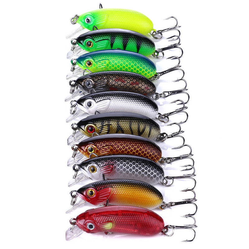 10pcs fishing bait set swimbait fishing bait with storage box crankbait outdoor