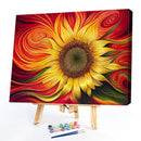 Painting By Numbers Kit DIY Vortex Sunflower Canvas Oil Art Picture Craft