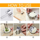 Multifunction Stainless Steel Wraper Dough Presser + Dumpling  DIY Maker Mould
