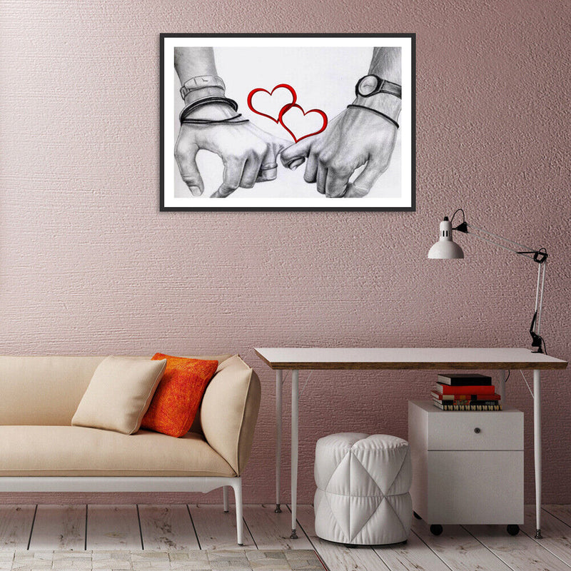 5D DIY Full Drill Diamond Painting Love Heart Cross Stitch Embroidery Ornaments