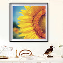 5D Diamond Painting Half Sunflower Full Round Drill DIY Picture Home Decorations