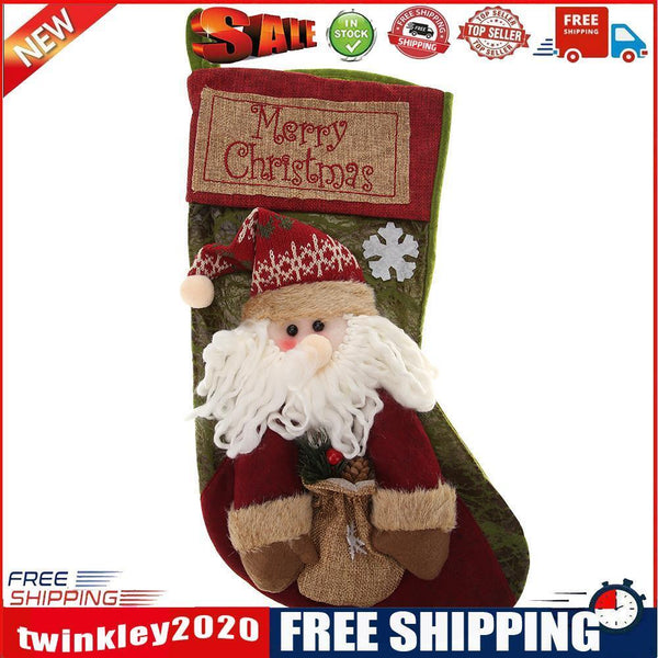 Christmas Stockings Santa Claus Socks Xmas Kids Gift Hang ?Decoration(01)