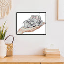 14CT Printed Partial Cross Stitch Handcraft Elephant Artwork Wall Art Decor