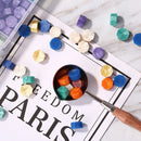 Wooden Handle Sealing Wax Bead Tablet Melting Spoon for Scrapbooking (A) Newly