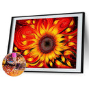 Handmade Full Round Drill Diamond Painting 5D Abstract Flower Poster Kit