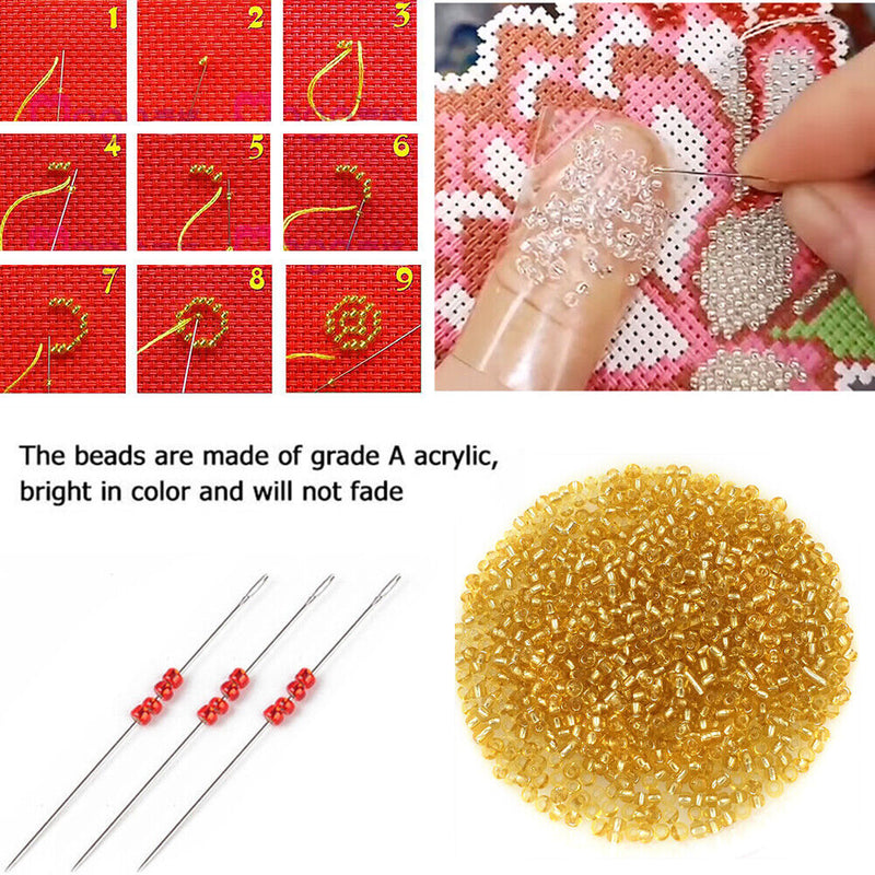 1200x DIY Beads Jewelry Making Crafts Needlework Embroidery Accessories Bracelet