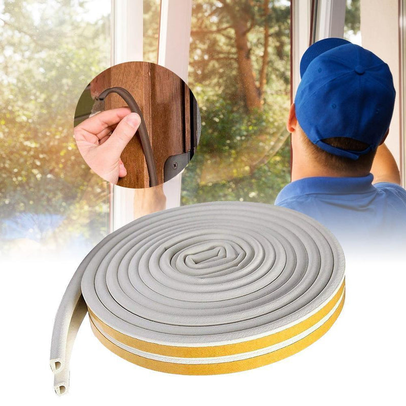 5pc Self-adhesive Soundproofing Anti Collision Windows Seal Strip (5m White