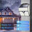 436 LED Solar Powered Lights Outdoor Bright PIR Motion Sensor Lamp (Two)