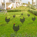 Acrylic Hollow Chicken Ornaments Backyard Lawn Stakes Yard Art Decor (A) Newly