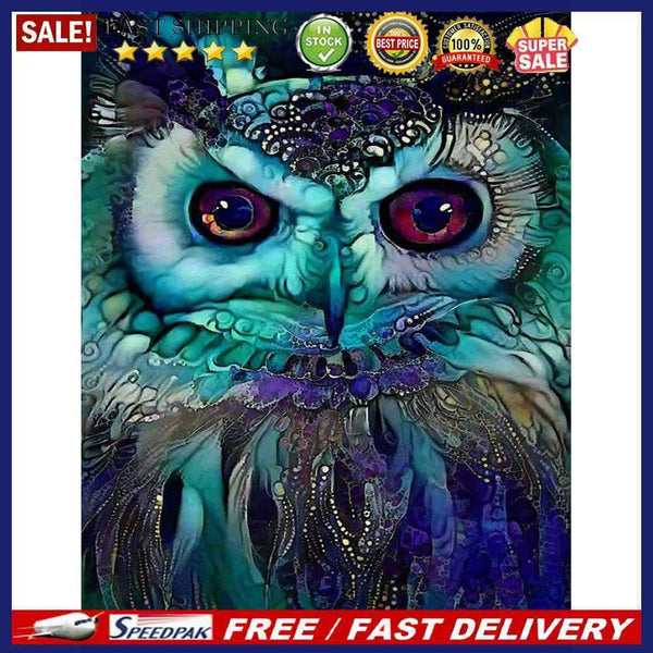 (DE8070) Diamond Painting 5D DIY Owl Square Diamond Rhinestone Picture for Home