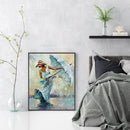 Lady with Umbrella Oil Paint By Numbers Kits Canvas Picture DIY Wall Art