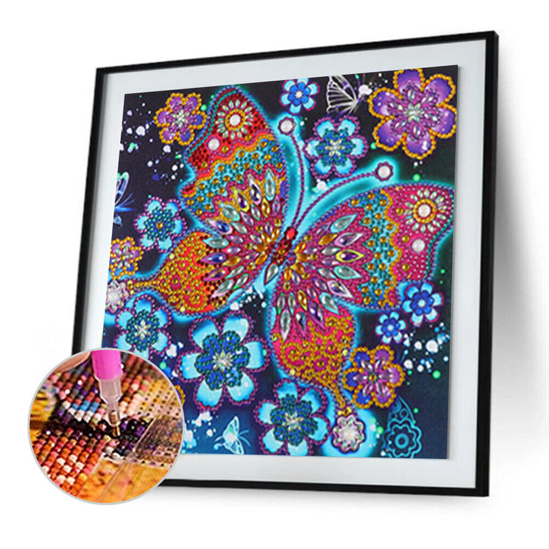 DIY Butterfly Animal Part Drill Special Shape Diamond Painting Kit (UP044)