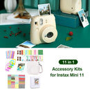 For Fujifilm Instax Mini 11 Accessories Set Case Album Photo Frames (White)