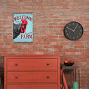 Welcome to Farm Metal Retro Tin Sign Art Wall Plate Iron Painting Home Poster