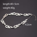 Jewelry Wave Sun Choker Hip Hop Rock Jewelry Accessories Fire Flame Necklace