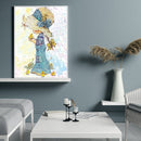 5D DIY Little Girl Partial Special Shape Drill Diamond Painting (YX366) Newly