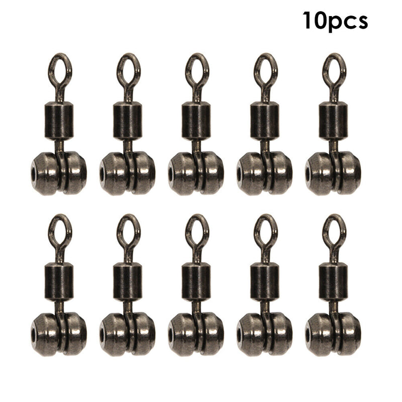 10x Fishing Swivels Ball Bearing Rolling Connector for Carp Sea Fishing Tackl