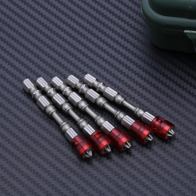 5pcs 65mm Magnetic Plasterboard Drywall 1/4" Hex Shank Screwdriver Bits Newly