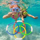 4pcs Swimming Pool Throwing Training Kids Diving Rings Circle Game Toys