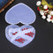 5 Slots Heart Storage Box Plastic Home Organizer Jewelry Beads Boxes(White)