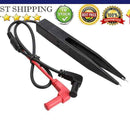 SMD Inductor Test Clip Probe Tweezers for Resistor Multimeter Capacitor