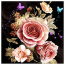 5D DIY Pink Rose Embroidery Diamond Painting Cross Stitch Kit Home Decor