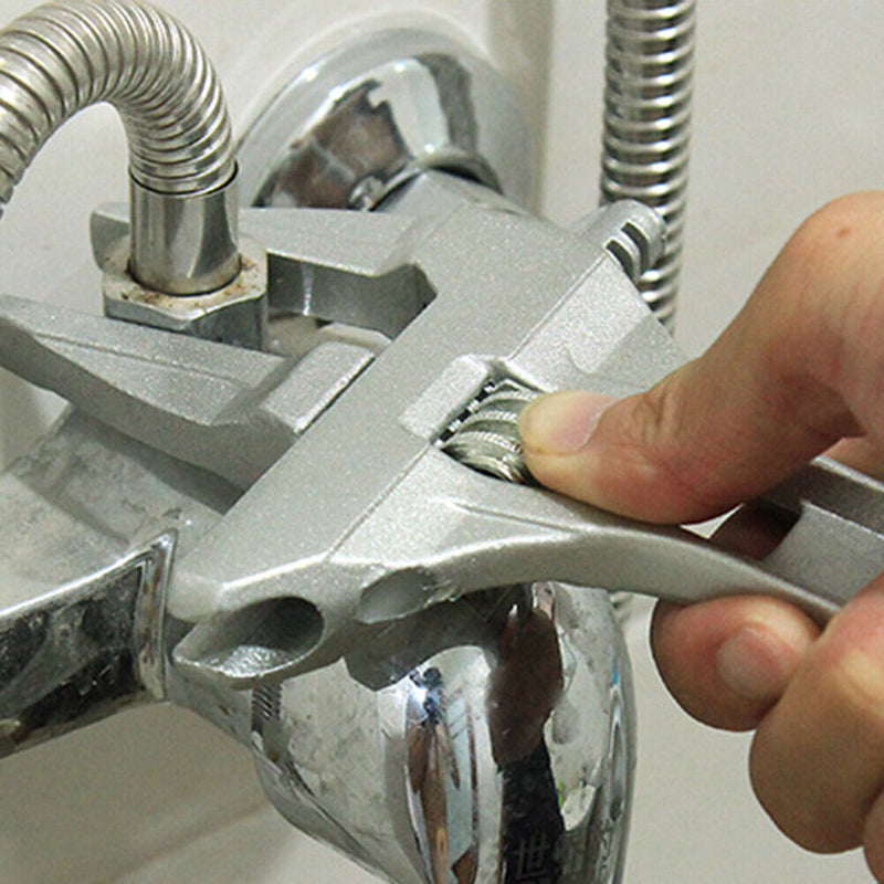 Multifunction Adjustable Wrench Aluminium Alloy Water Pipe Open Spanner (A)