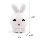LED Night Light Cute Rabbit Intelligent Bedside Lamp Bedroom Decor (White)