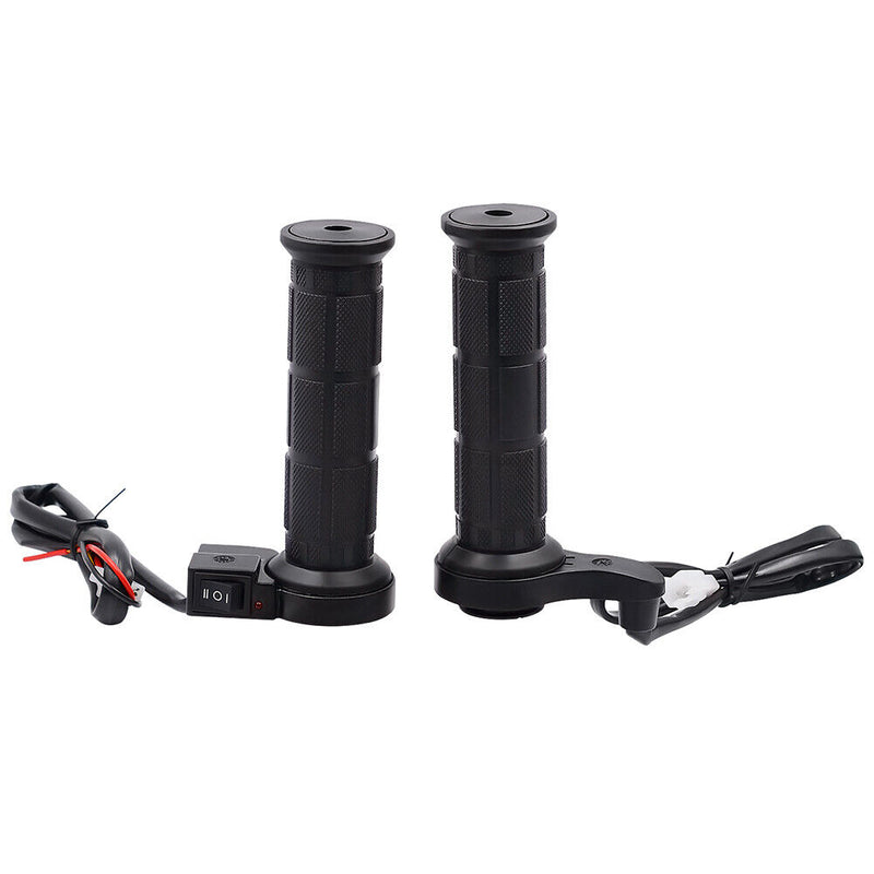1 Pair 12V Motorcycle Heated Handlebar Grips Warmth Electric Handle Grip Newly