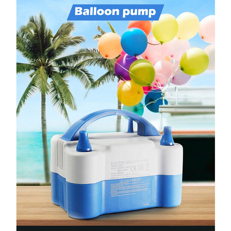 Portable Balloon Air Pump Electric Two Nozzle Inflatable Air Blower EU Plug