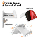 Adhesive Hat Hooks for Wall (10 Pack) - Baseball Caps Hangers Rack (White) Newly