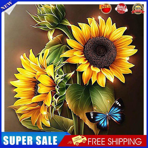 Sunflower 20X20cm Frameless Oil Paint By Numbers DIY Painting Crafts (S562)