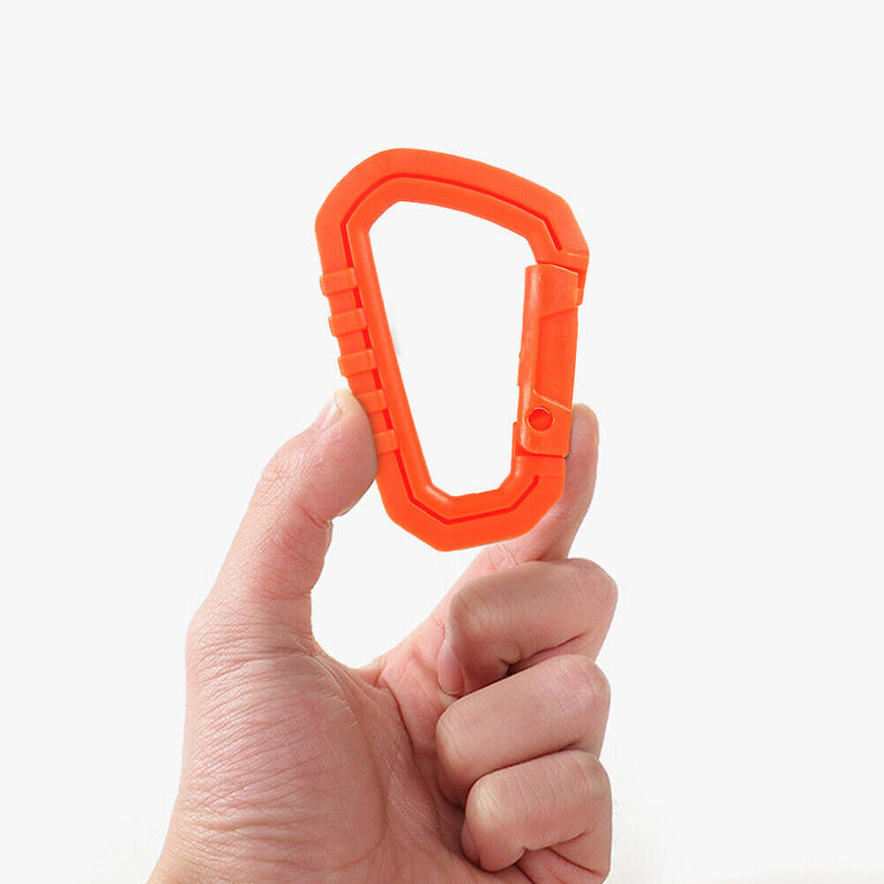 5pcs Outdoor Carabiner D Shape Mountaineering Buckle Hook Climbing Equipment