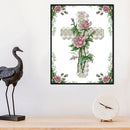 DIY Heart of Rose Partial Embroidery Set Canvas Artworks Home Wall Decorations