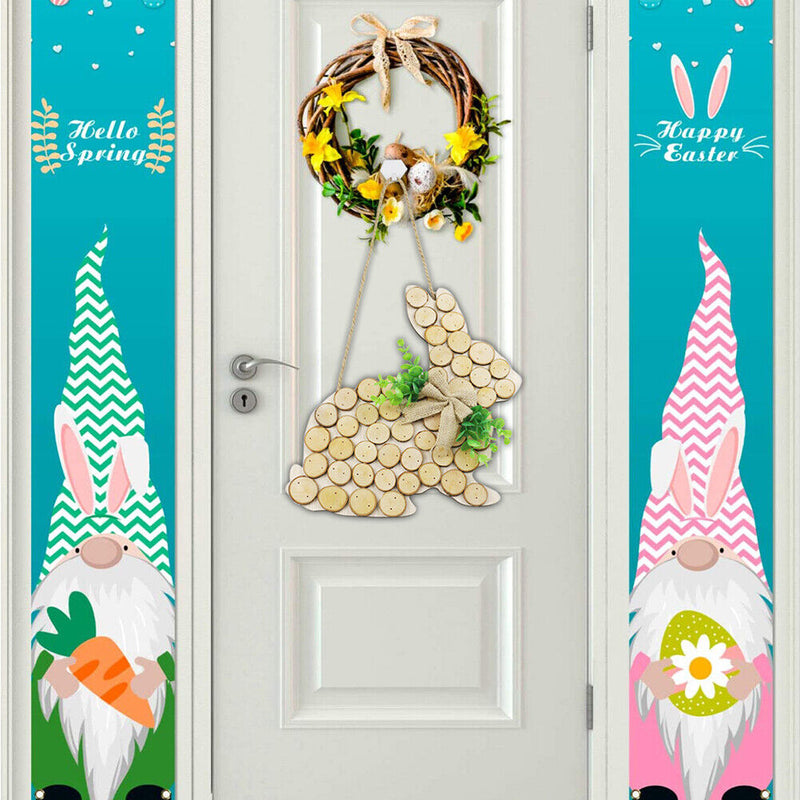 Easter Wooden Hanging Pendant Rabbit Chicken Ornament Home Decor (JM00460)