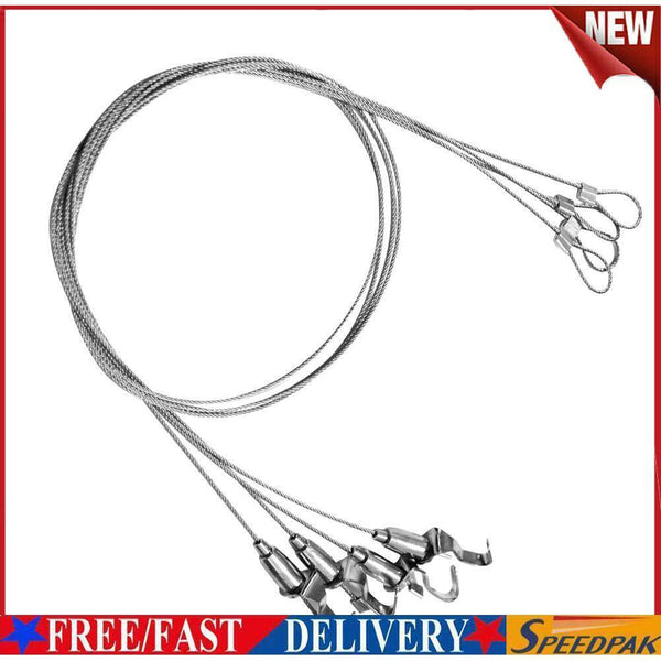 Stainless Steel Exhibition Art Gallery Photo Display Wire Cable Hook (4PCS) #F
