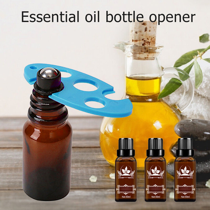 Plastic Essential Oil Opener Refillable Bottles Roller Ball Cap Remover (A)