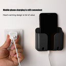 Sticky Wall Phone Charging Rack w/ Hook Remote Control Storage Box (Black) Newly