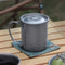 Ultralight Titanium Cup Folding Portable Outdoor Camping (L)+Titanium Spoon