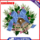 Frameless Oil Paint By Numbers DIY Blue Bow Bell Picture Craft Kit for Home