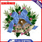 Frameless Oil Paint By Numbers DIY Blue Bow Bell Picture Craft Kit for Home