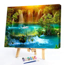 #A Paint By Numbers for Kids Beginner Waterfall DIY Acrylic Painting Kits on C