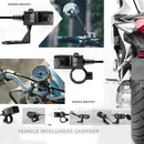 Dual Waterproof USB Port Motorcycle Charger Socket Adapter Black Motorbike B5P8