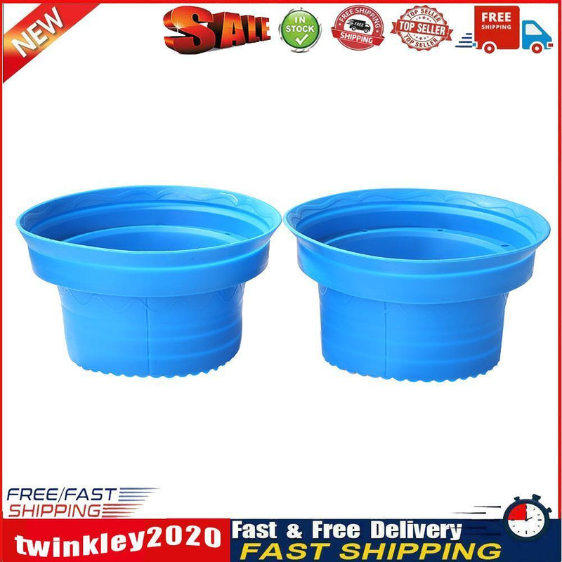 2pcs 6.5in Waterproof Car Speaker Covers Soft Silicone Horn Spacer (Blue) Newly