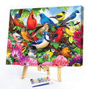 DIY Bird Flower Oil Paint by Numbers Kit Drawing on Canvas Pictures Home Deco